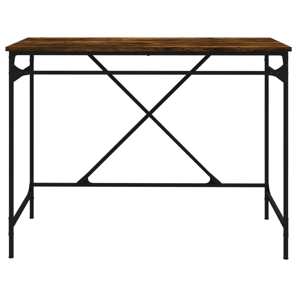 Bureau 100X50X75 Cm Bewerkt Hout En Ijzer Kleurig