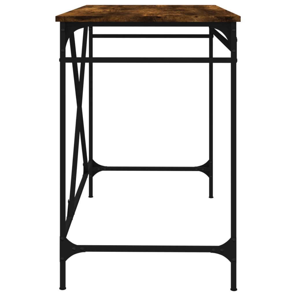Bureau 100X50X75 Cm Bewerkt Hout En Ijzer Kleurig