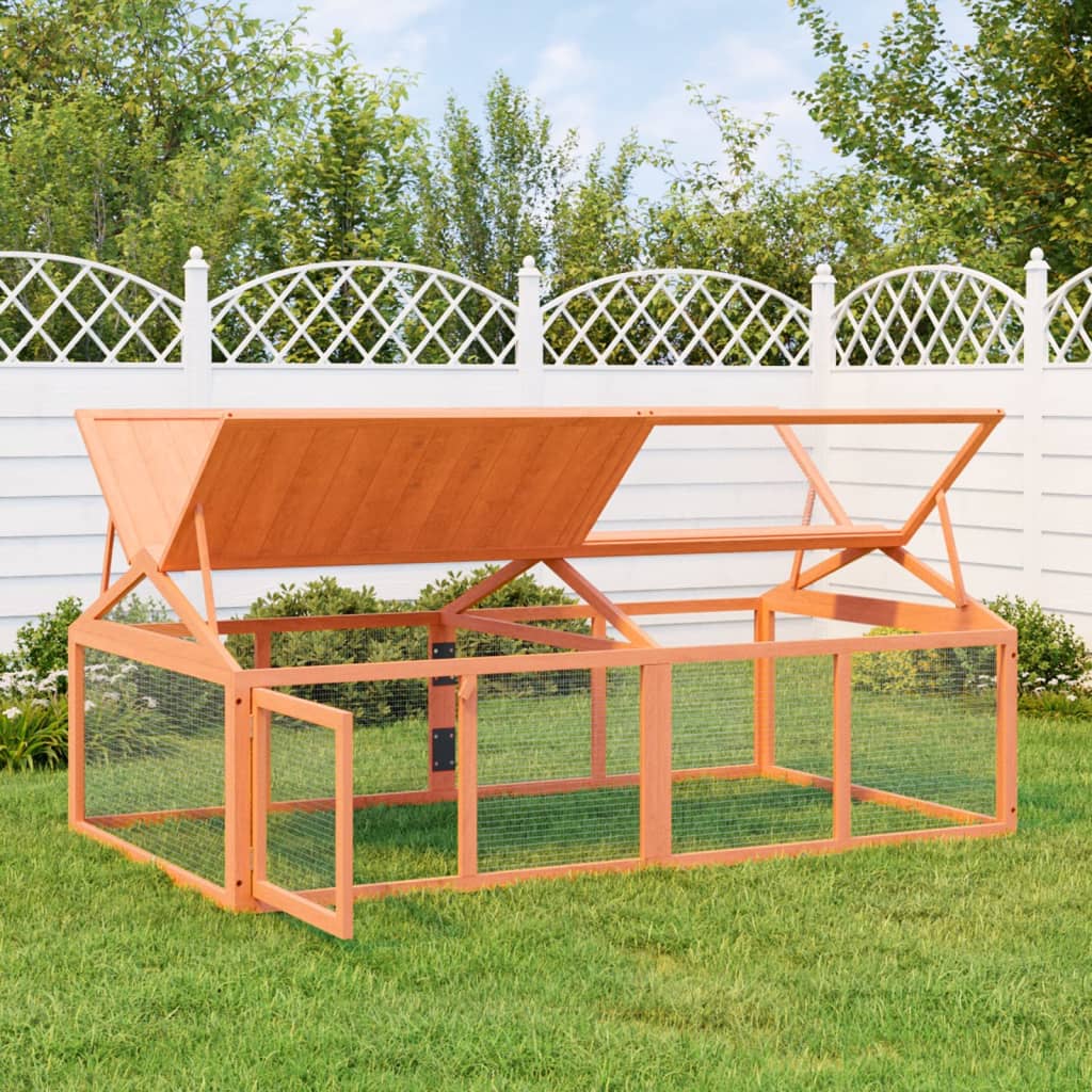 Dierenren 200X112,5X74 Cm Massief Grenenhout Kleurig