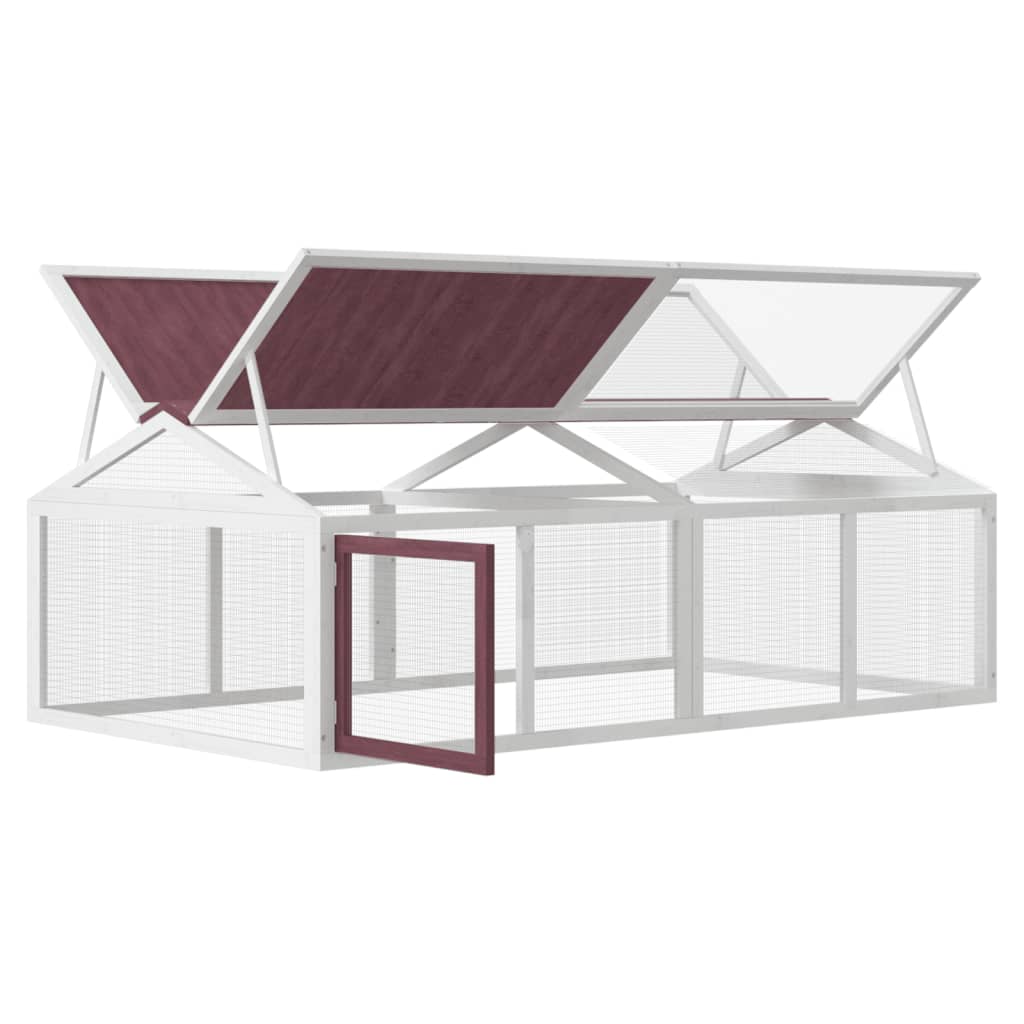 Dierenren 200X112,5X74 Cm Massief Grenenhout Kleurig