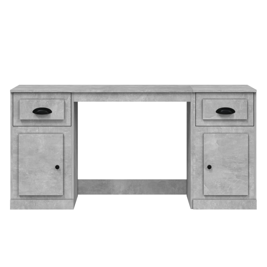 Bureau Met Kast Bewerkt Hout