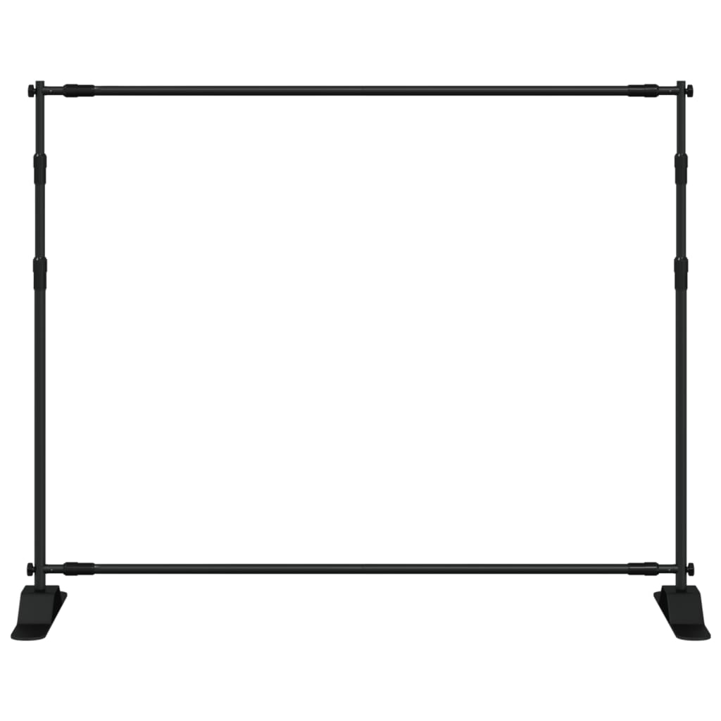 Achtergrondstandaards 2 St 254X243 Cm Staal Zwart