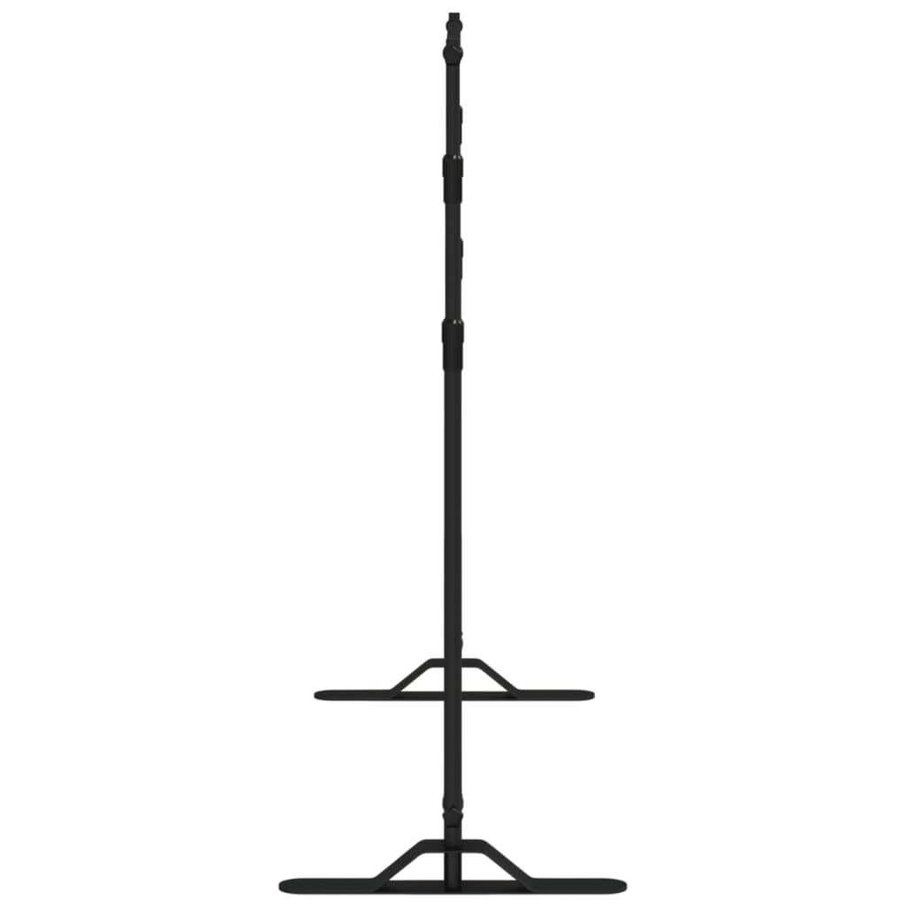 Achtergrondstandaards 2 St 254X243 Cm Staal Zwart