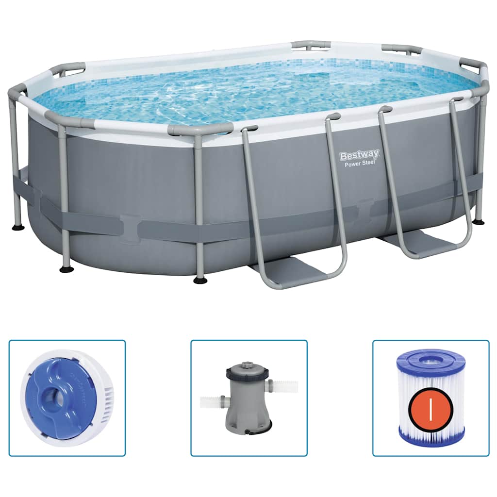 Bestway Power Steel Zwembad Bovengronds Ovaal 305X200X84 Cm