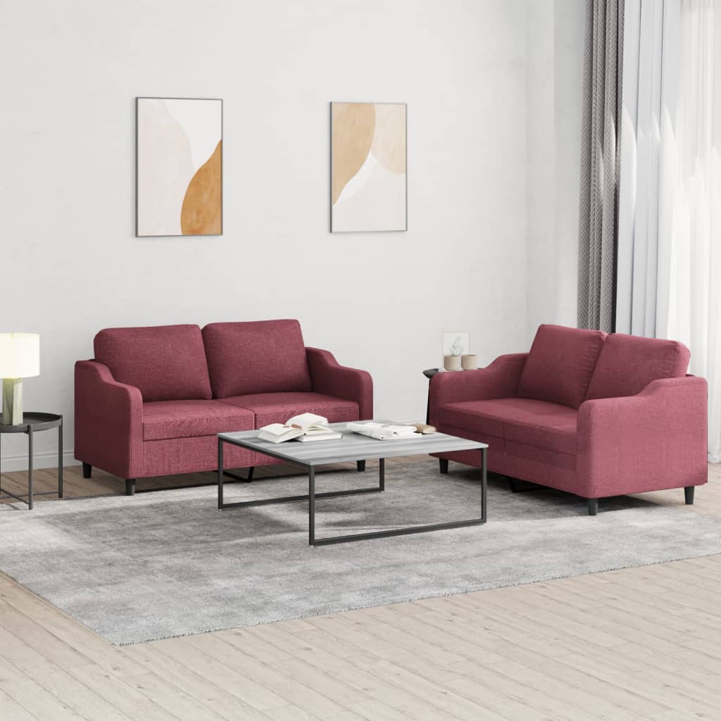 2-Delige Loungeset Stof Kleurig