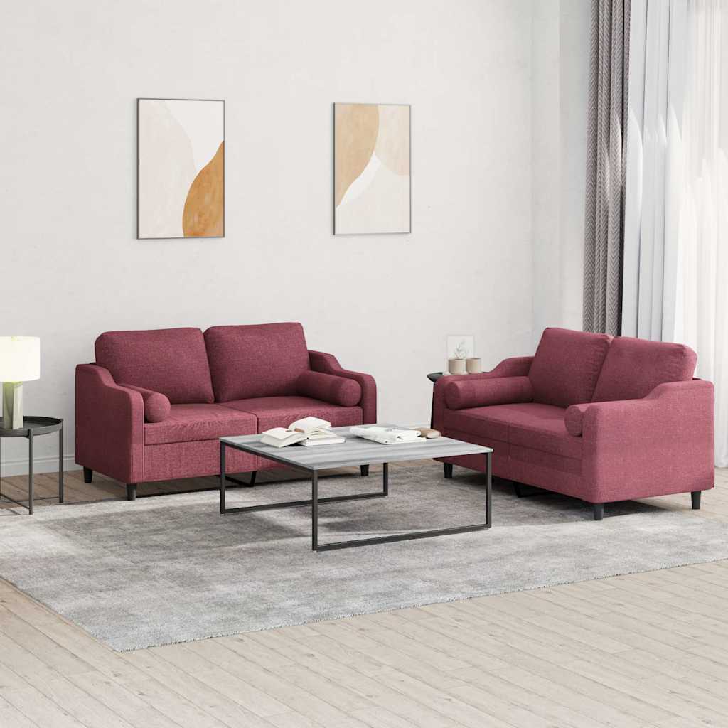 2-Delige Loungeset Stof Kleurig