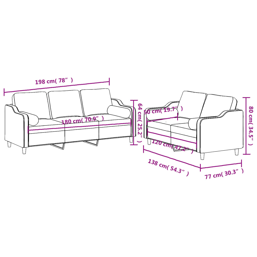 2-Delige Loungeset Stof
