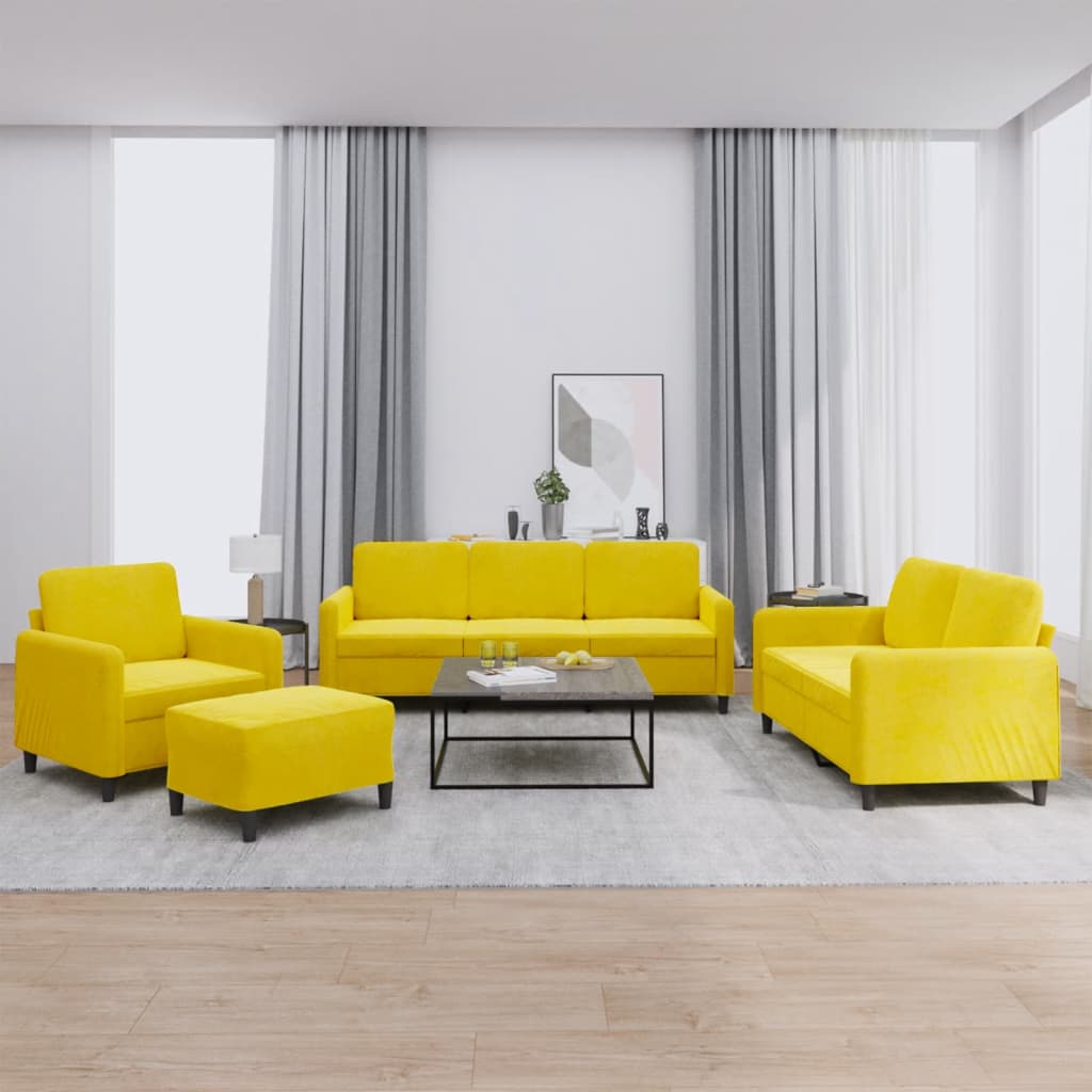 4-Delige Loungeset Met Kussens Fluweel
