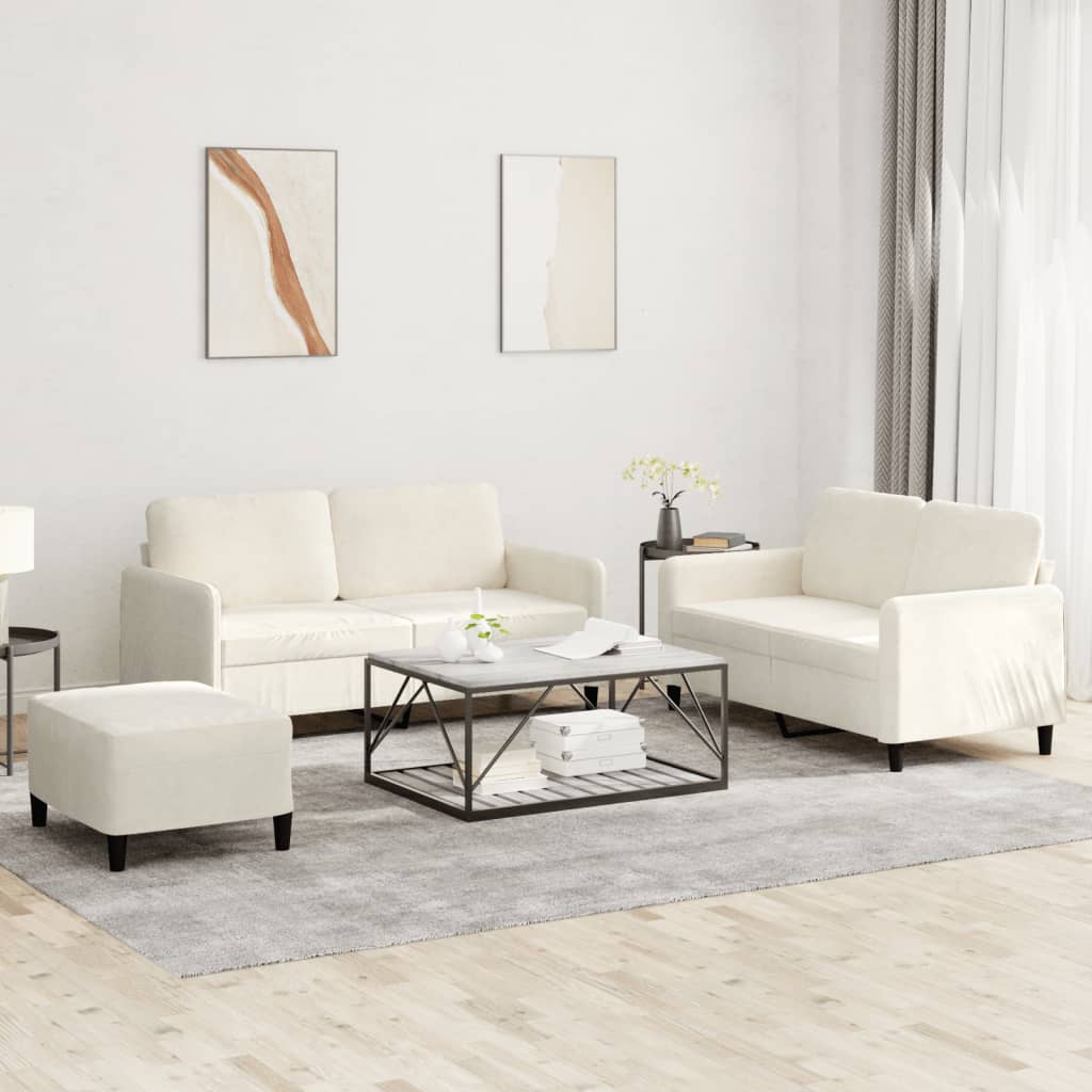 3-Delige Loungeset Met Kussens Fluweel