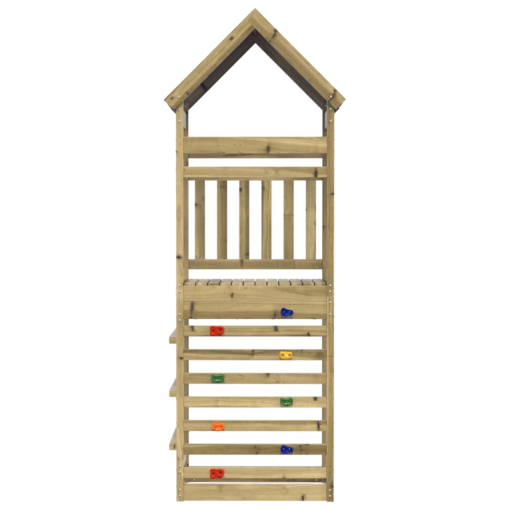Speeltoren Met Klimwand 85X52,5X265 Cm Geïmpregneerd Hout