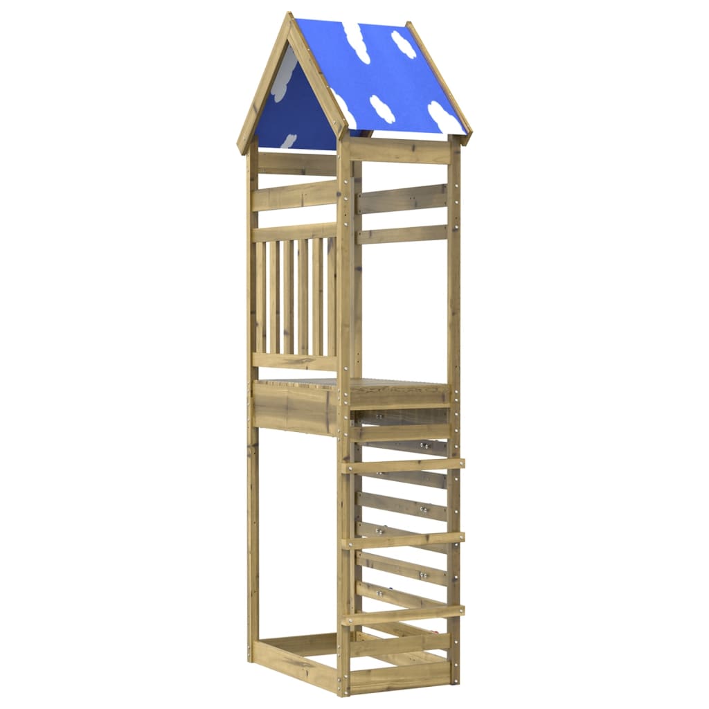 Speeltoren Met Klimwand 85X52,5X265 Cm Geïmpregneerd Hout
