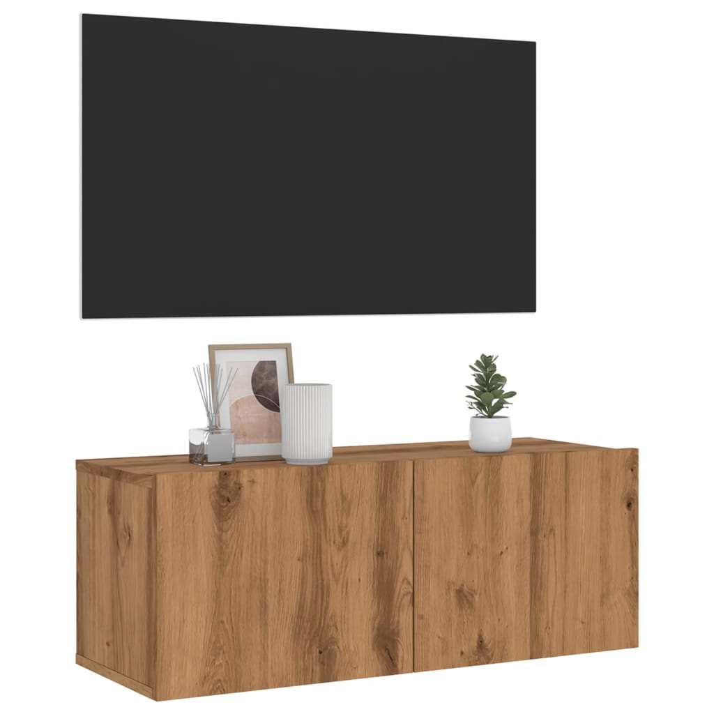 Tv-Meubel 120X30X30 Cm Bewerkt Hout