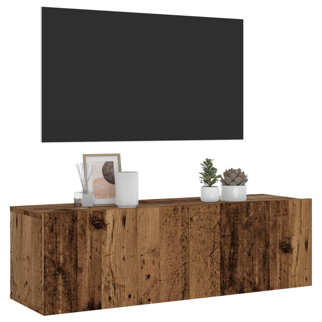 Tv-Meubel 120X30X30 Cm Bewerkt Hout