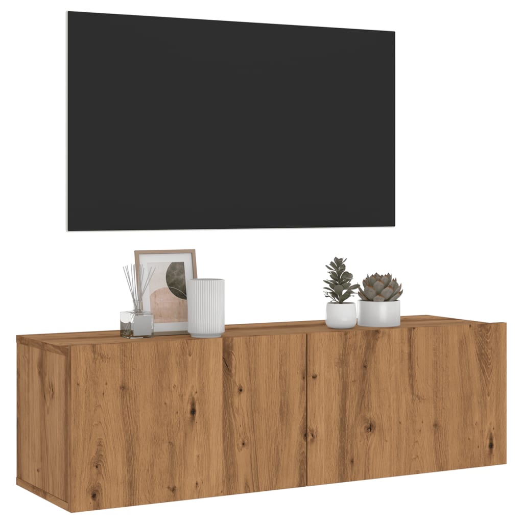 Tv-Meubel 120X30X30 Cm Bewerkt Hout