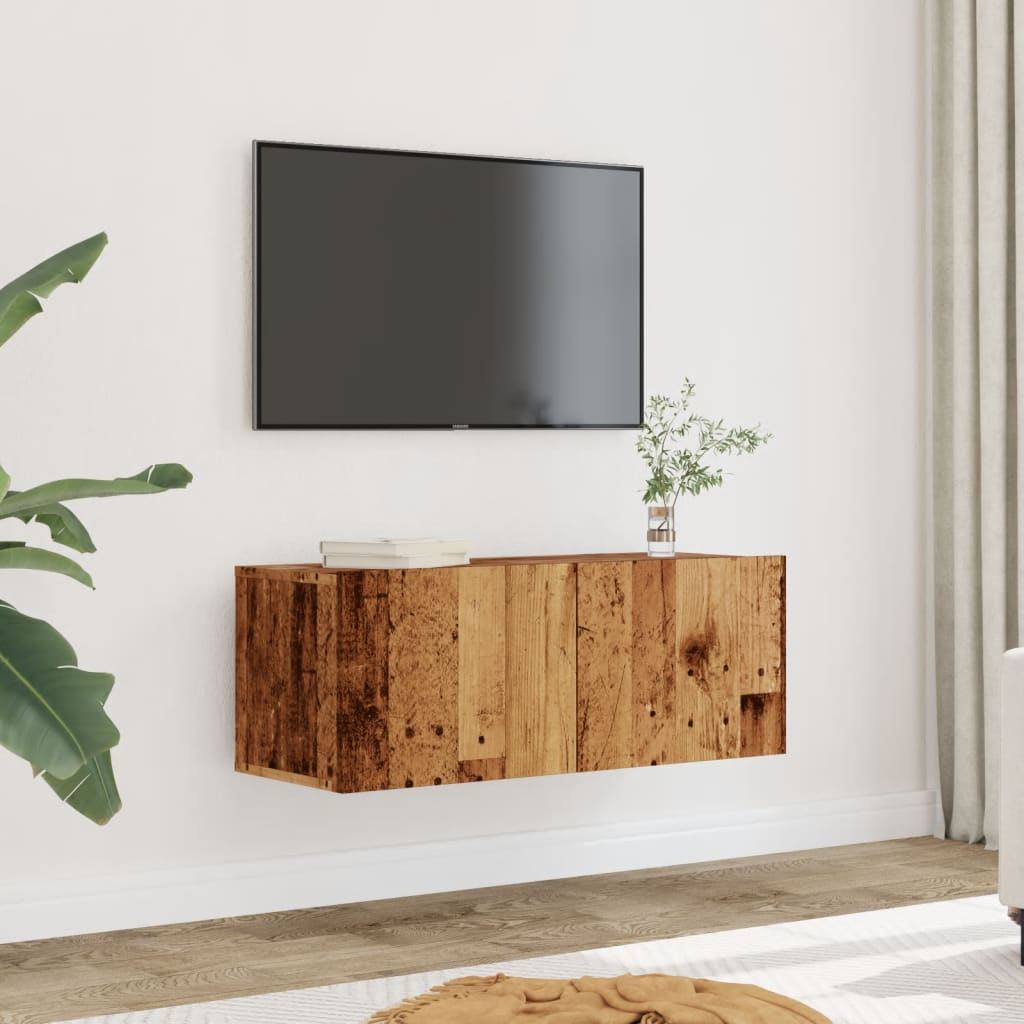 Tv-Meubel 120X30X30 Cm Bewerkt Hout