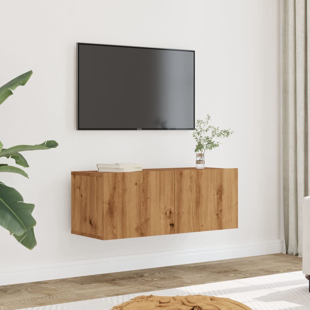 Tv-Meubel 120X30X30 Cm Bewerkt Hout