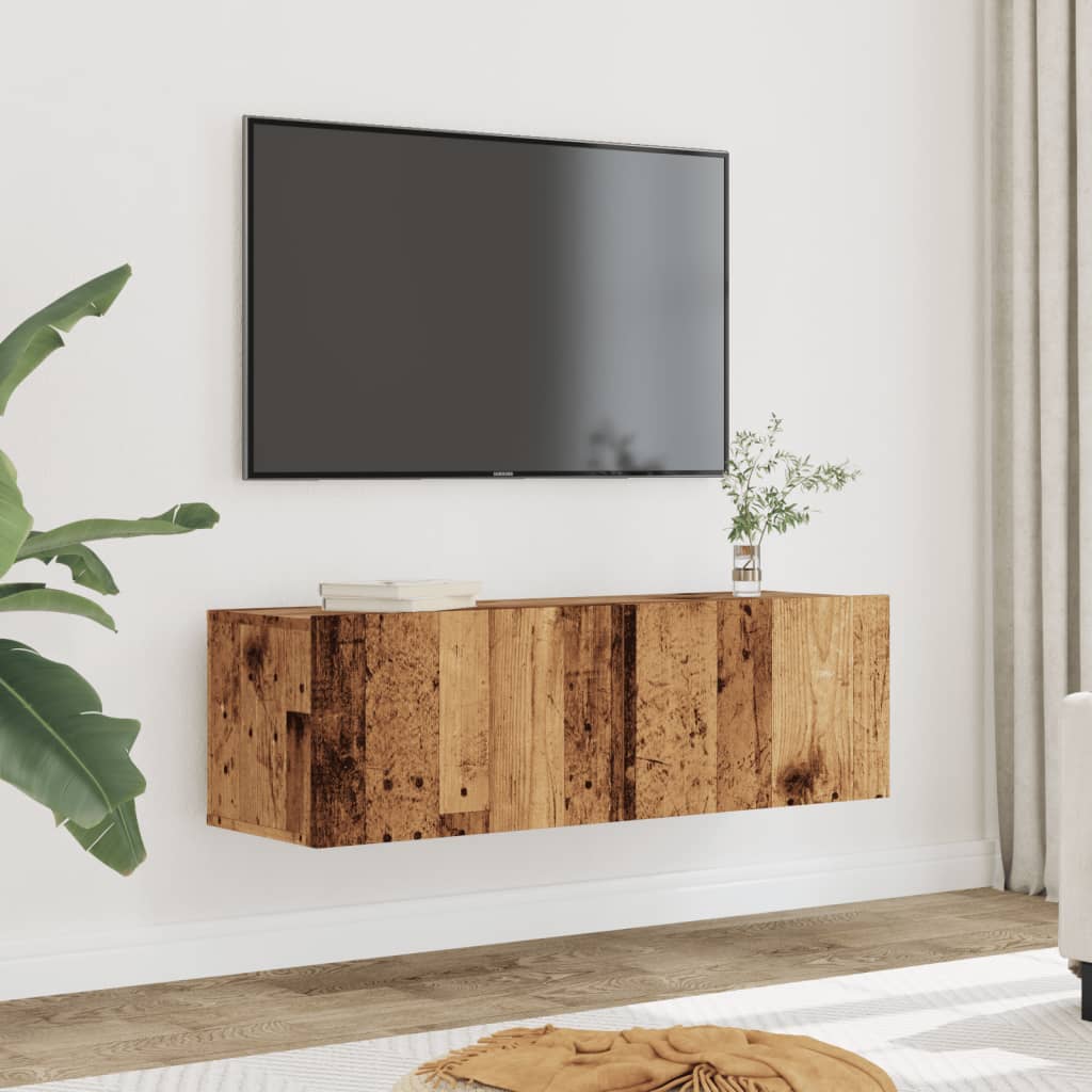 Tv-Meubel 120X30X30 Cm Bewerkt Hout