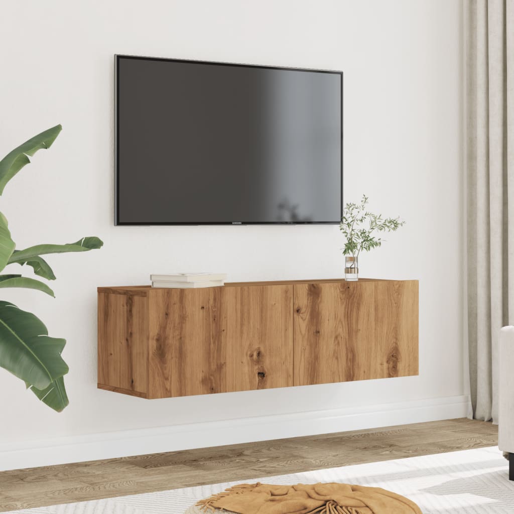 Tv-Meubel 120X30X30 Cm Bewerkt Hout