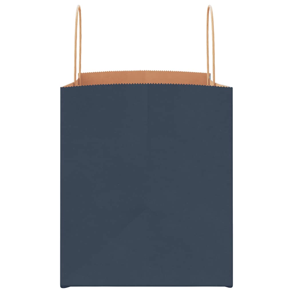 Papieren Kraftzakken Met Hengsels Blauw