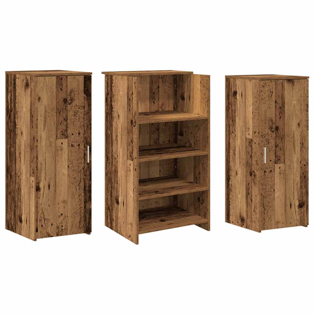 Receptiebalie 135X50X103,5 Cm Bewerkt Hout Kleurig