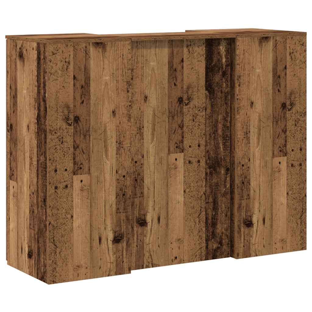 Receptiebalie 135X50X103,5 Cm Bewerkt Hout Kleurig