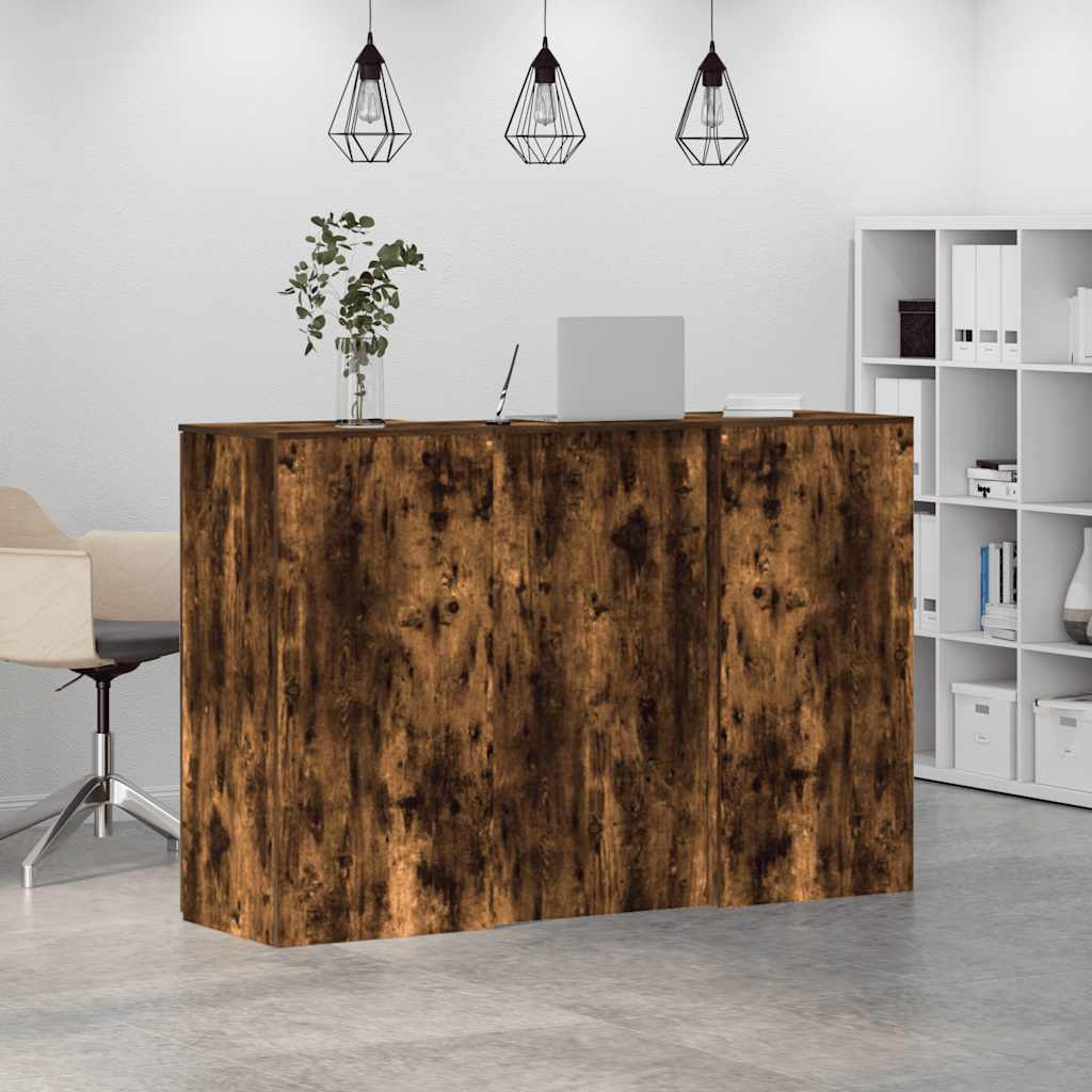 Receptiebalie 155X50X103,5 Cm Bewerkt Hout Kleurig