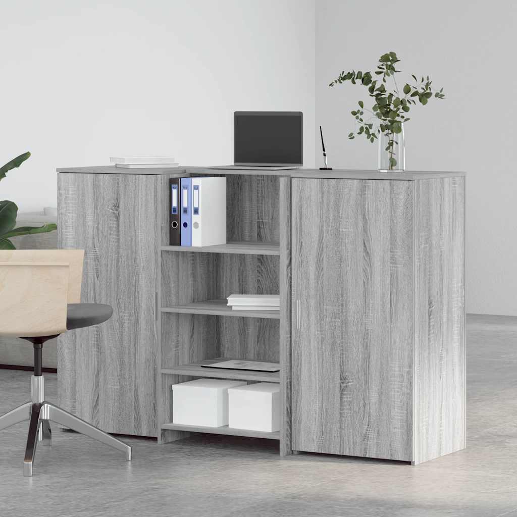 Receptiebalie 155X50X103,5 Cm Bewerkt Hout Grijs Sonoma Eiken