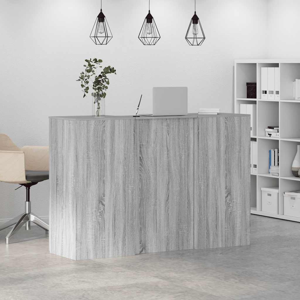 Receptiebalie 155X50X103,5 Cm Bewerkt Hout Grijs Sonoma Eiken