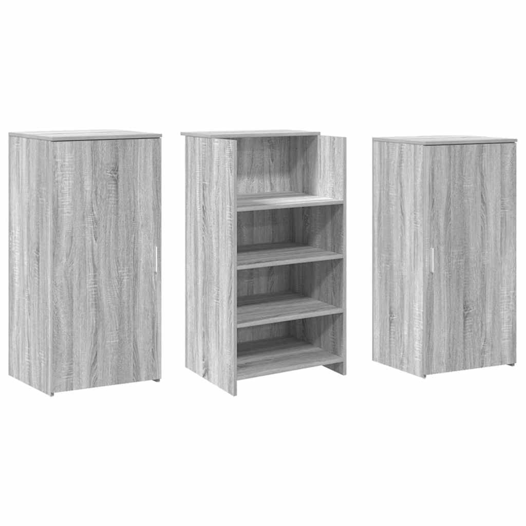 Receptiebalie 155X50X103,5 Cm Bewerkt Hout Grijs Sonoma Eiken