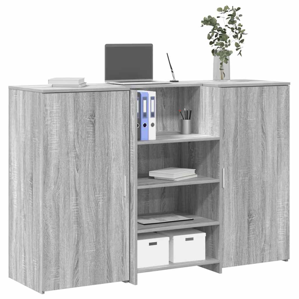 Receptiebalie 155X50X103,5 Cm Bewerkt Hout Grijs Sonoma Eiken