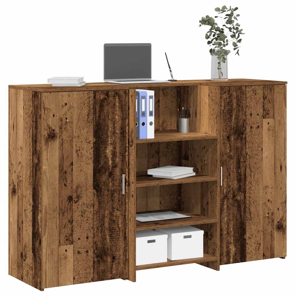 Receptiebalie 155X50X103,5 Cm Bewerkt Hout Kleurig