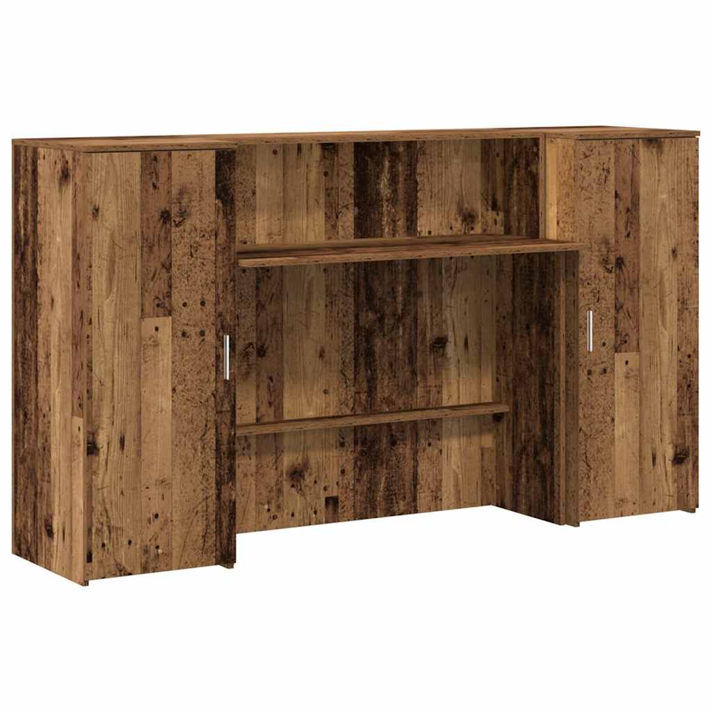 Receptiebalie 180X50X103,5 Cm Bewerkt Hout Kleurig