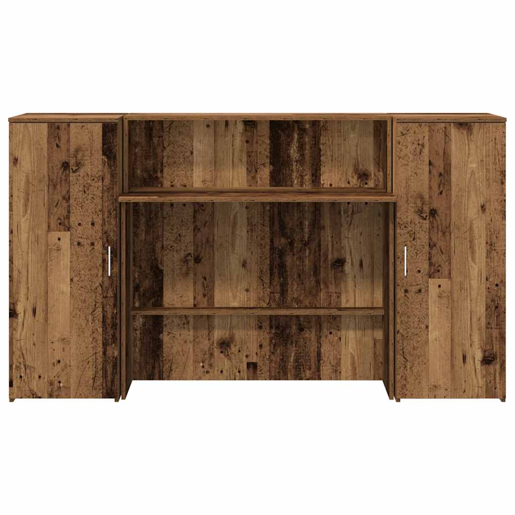 Receptiebalie 180X50X103,5 Cm Bewerkt Hout Kleurig