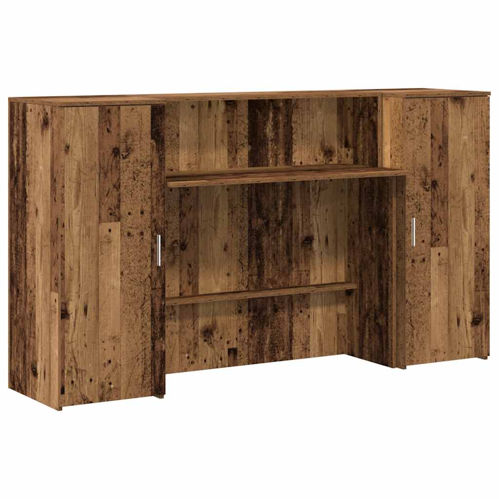 Receptiebalie 180X50X103,5 Cm Bewerkt Hout Kleurig