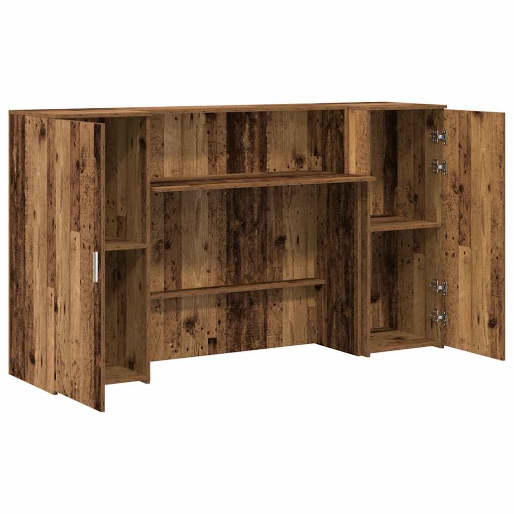 Receptiebalie 180X50X103,5 Cm Bewerkt Hout Kleurig