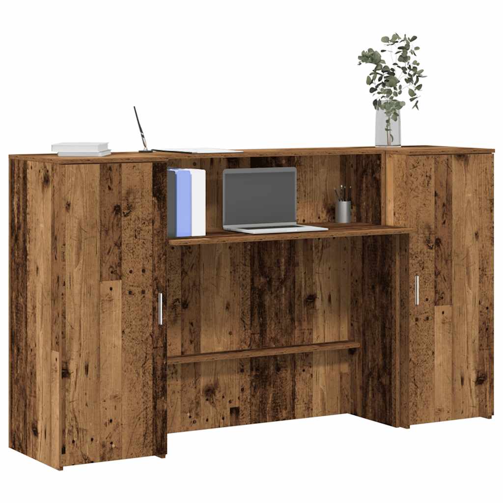 Receptiebalie 180X50X103,5 Cm Bewerkt Hout Kleurig