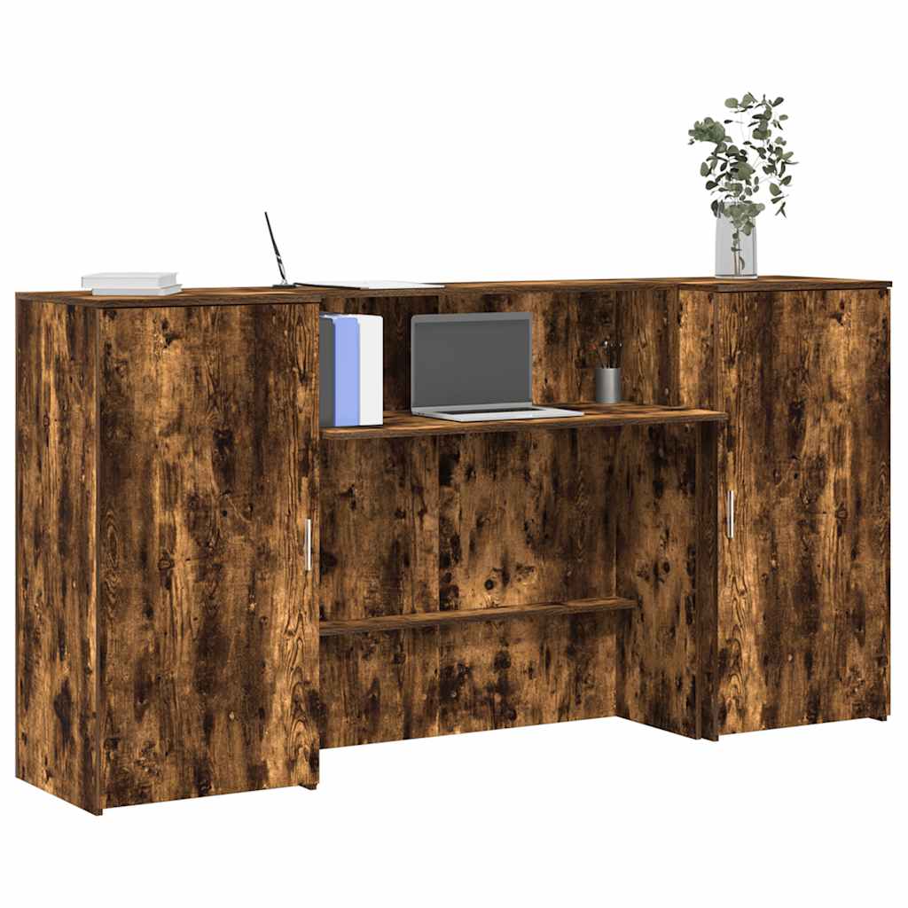 Receptiebalie 200X50X103,5 Cm Bewerkt Hout Kleurig