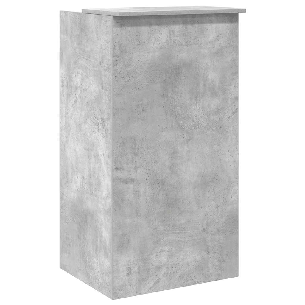 Receptiebalie 55X50X103,5 Cm Bewerkt Hout Betongrijs Wit