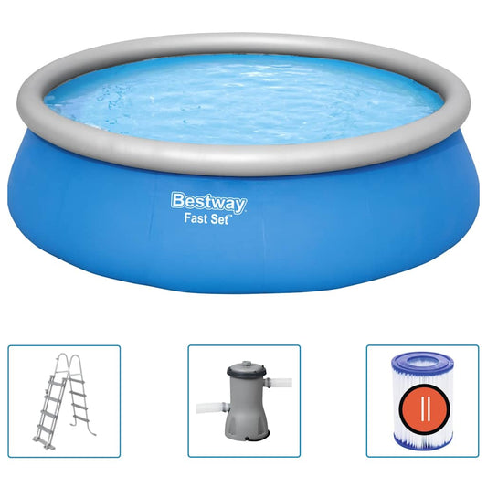 Bestway Fast Set Zwembadset Opblaasbaar Rond 457X122 Cm