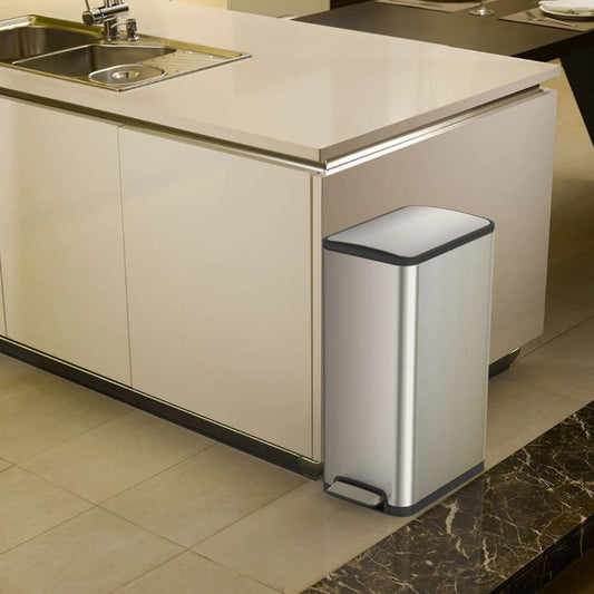 Eko Pedaalemmer Ecoslim 2X20 L Matzilverkleurig