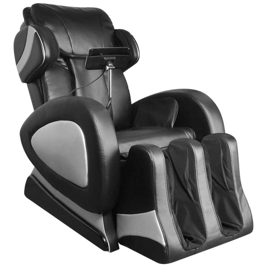 Massagestoel Met Super Screen Kunstleer Zwart