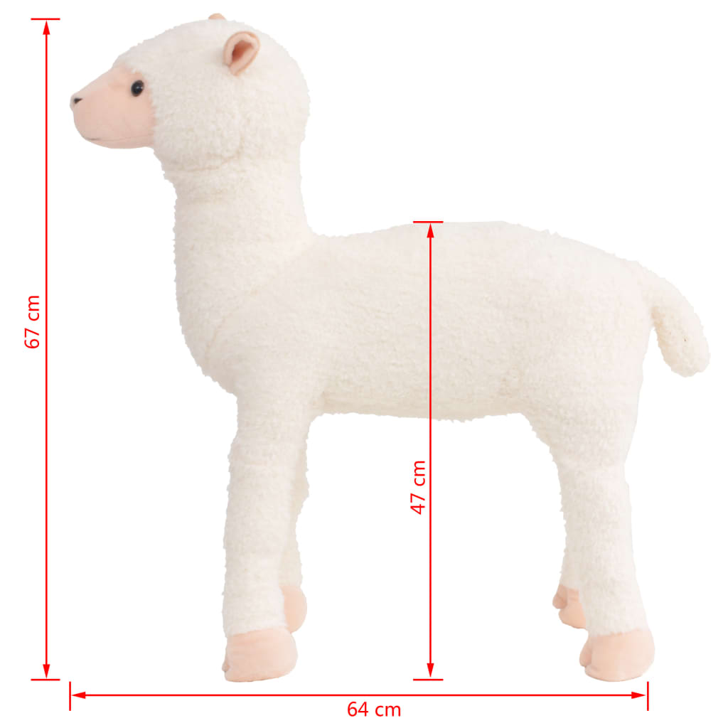 Speelgoedalpaca Staand Xxl Pluche Wit