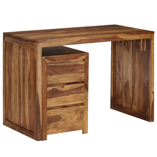 Schrijftafel 110X55X76 Cm Massief Sheeshamhout