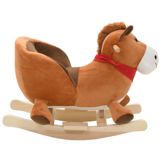 Hobbeldier Met Rugleuning 60X32X50 Cm Pluche Bruin
