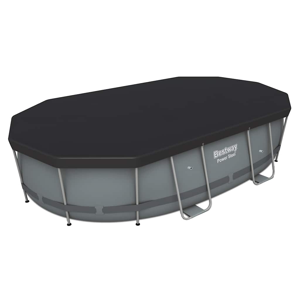 Bestway Zwembadset Power Steel Ovaal 488X305X107 Cm Antraciet