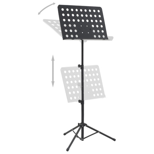 Muziekboekenstandaard Staal Zwart