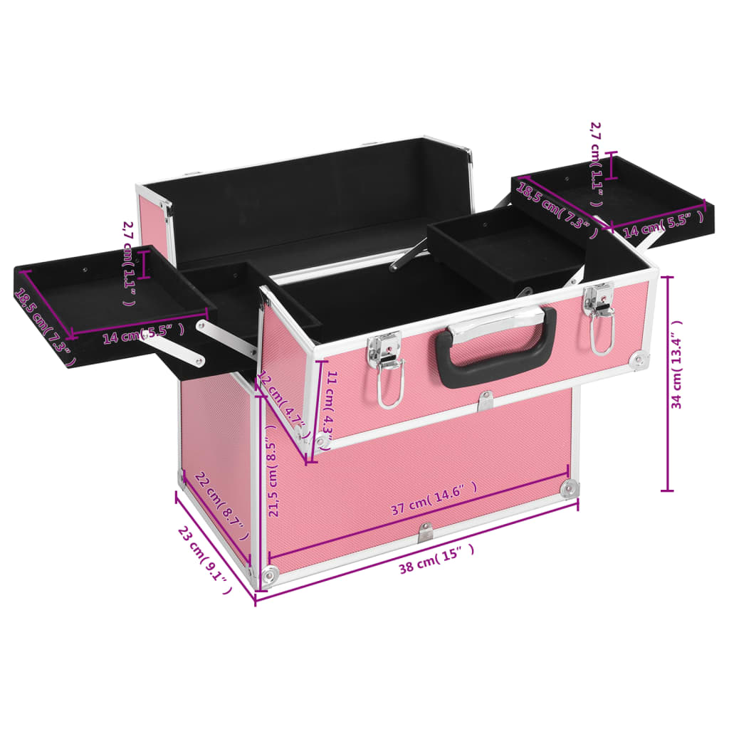 Make-Up Koffer 38X23X34 Cm Aluminium
