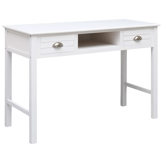 Schrijftafel 110X45X76 Cm Hout Wit
