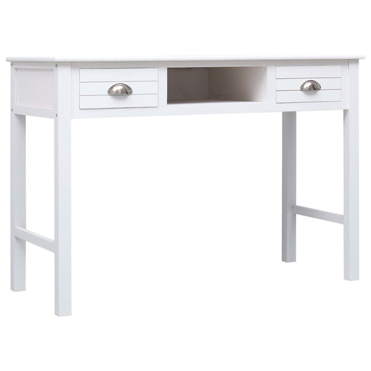 Schrijftafel 110X45X76 Cm Hout Wit
