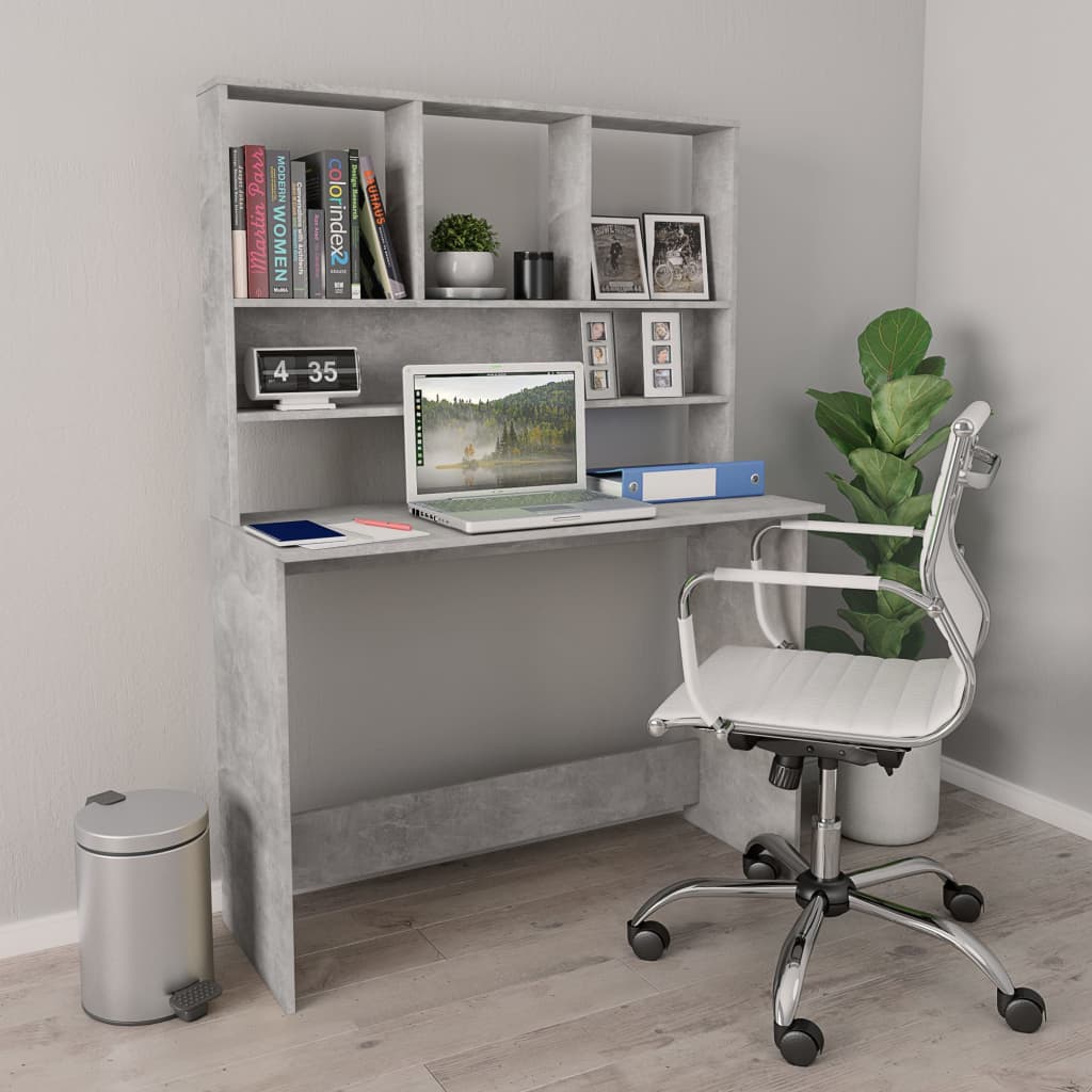 Bureau Met Schappen 110X45X157 Cm Bewerkt Hout